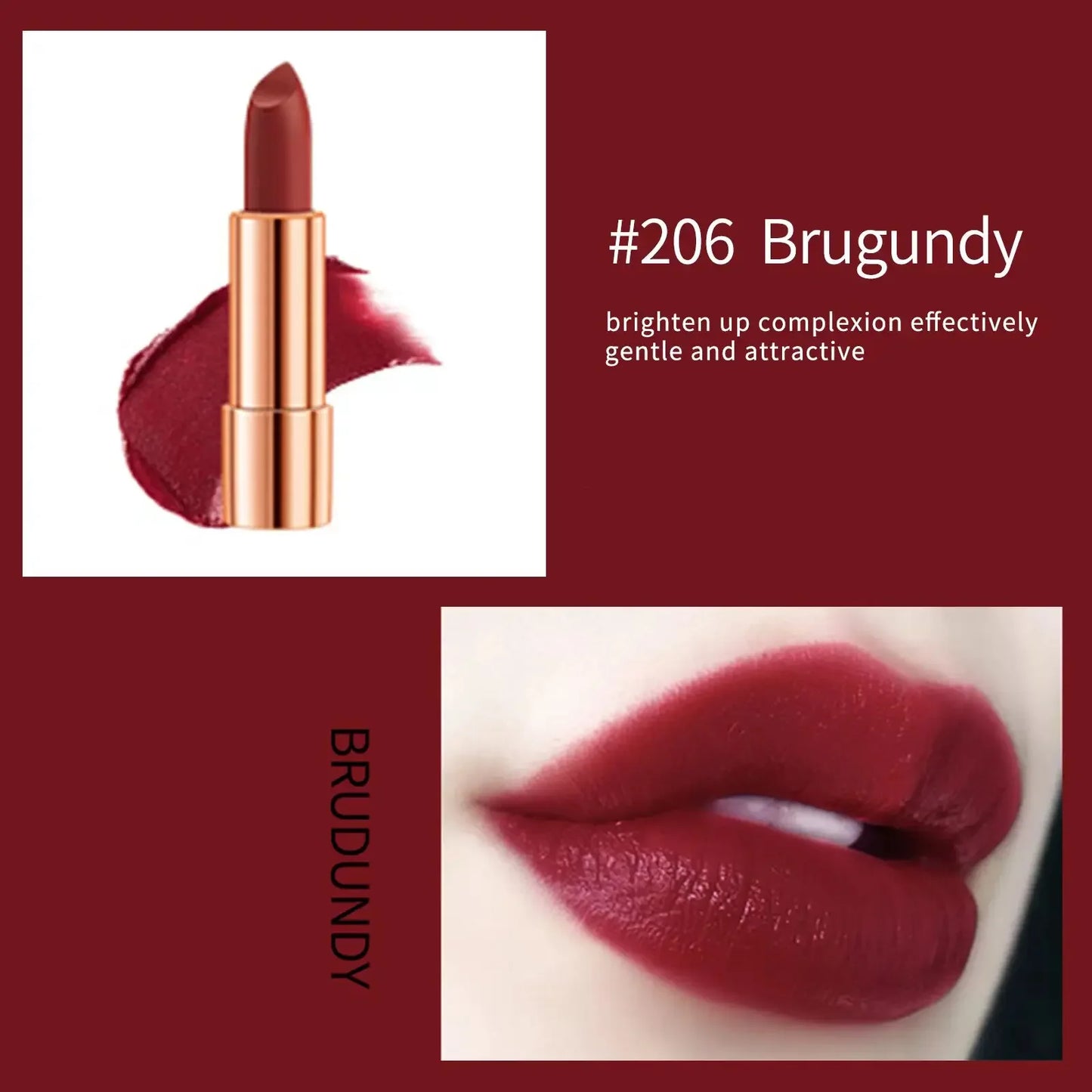 Matte Lipstick Trio with Silver Chain Bag