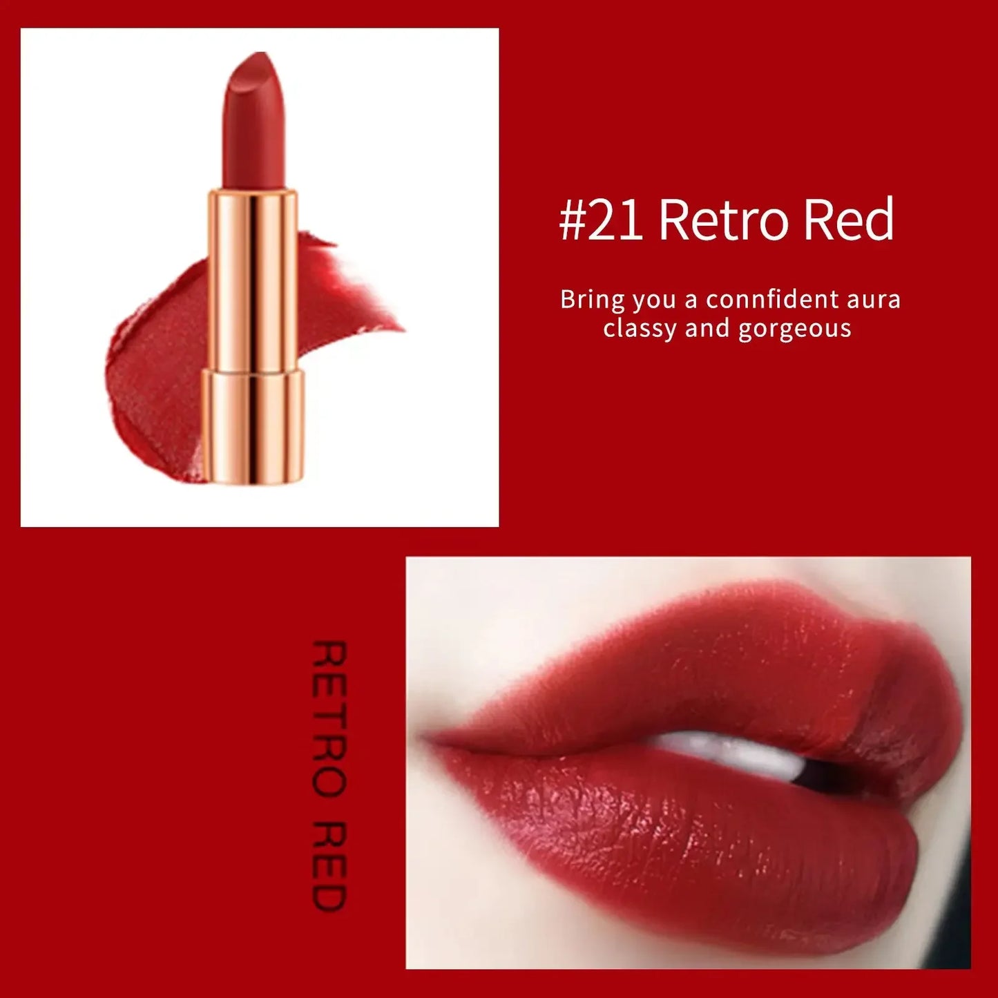 Matte Lipstick Trio with Silver Chain Bag